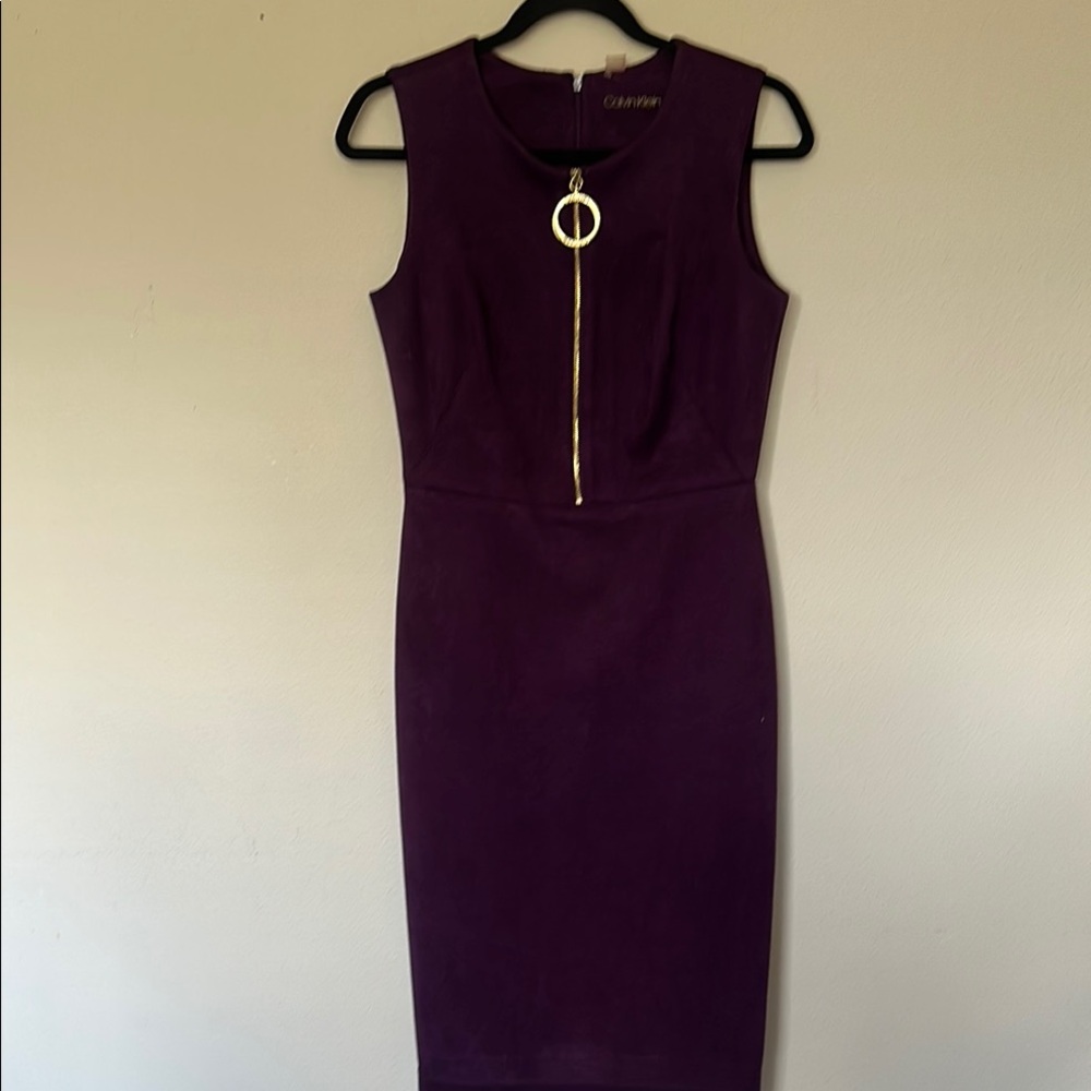 #113 Calvin Klein Purple Sleeveless Dress